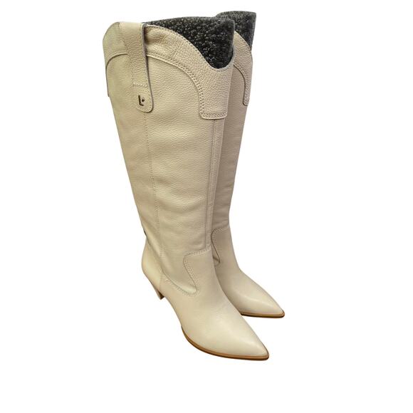 Larroude Louise Pointed Toe Western Boots Heel Leather Mismatched Sz 7 and 7.5 - Picture 2 of 13